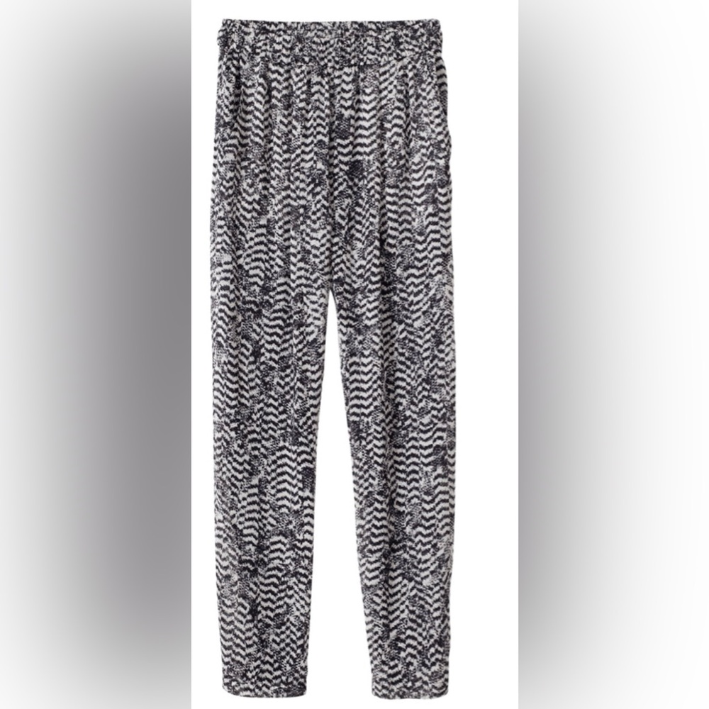 Isabel Marant Black and White Patterned Pants